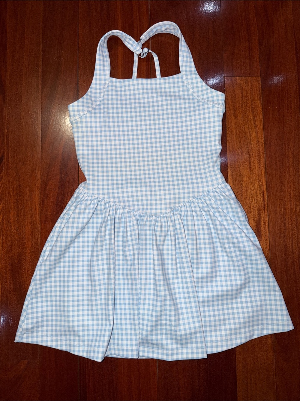 abercrombie kids White and Light Blue Dress